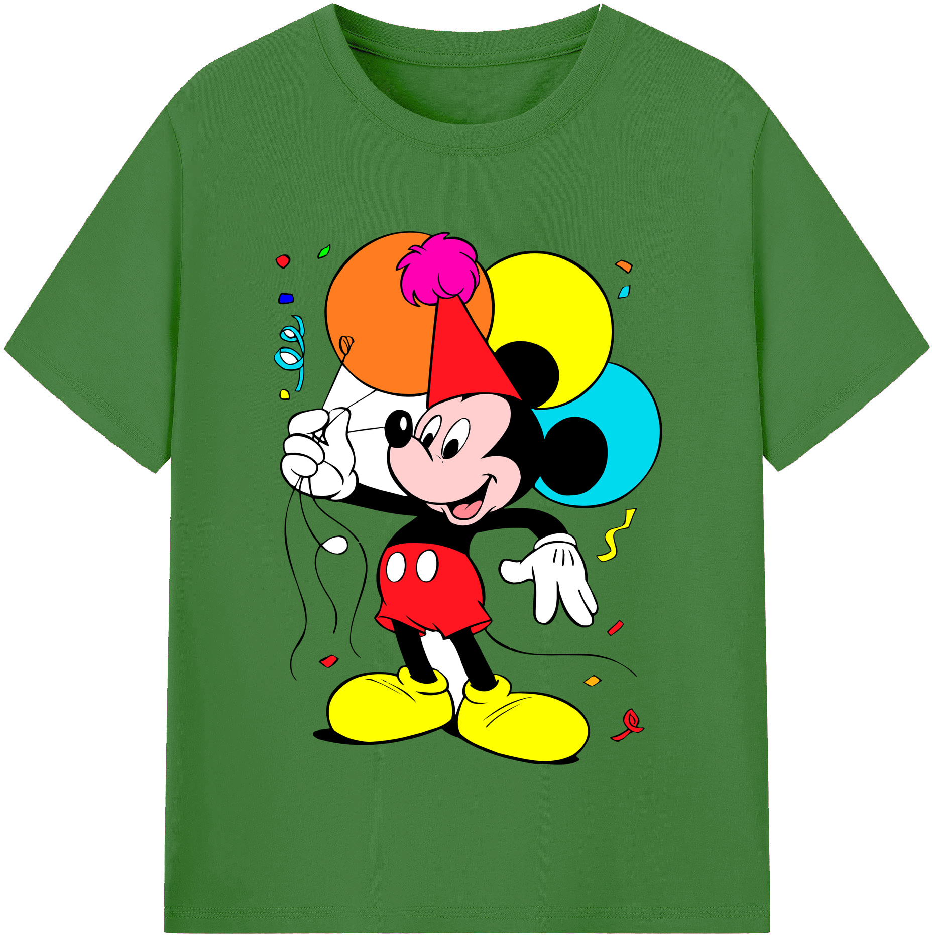 （画像用） ミッキーマウス Mickey Mouse レディースカジュアルプリントTシャツ（綿100％）